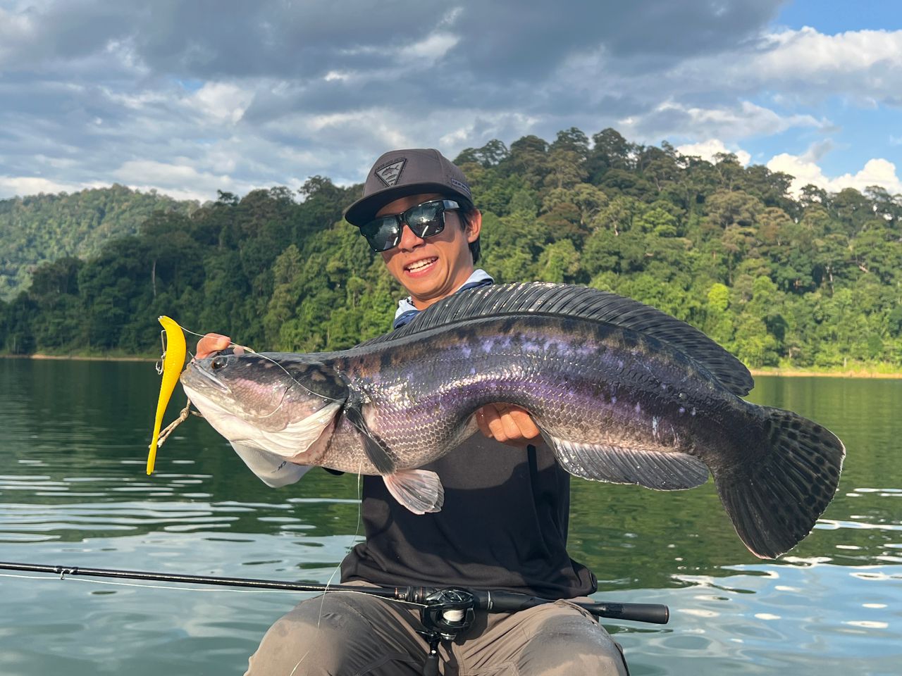 Real-world fishing catch using the developed custom fishing lure