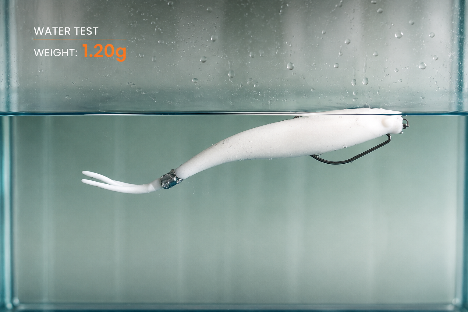 Fishing lure water test at 1.20g