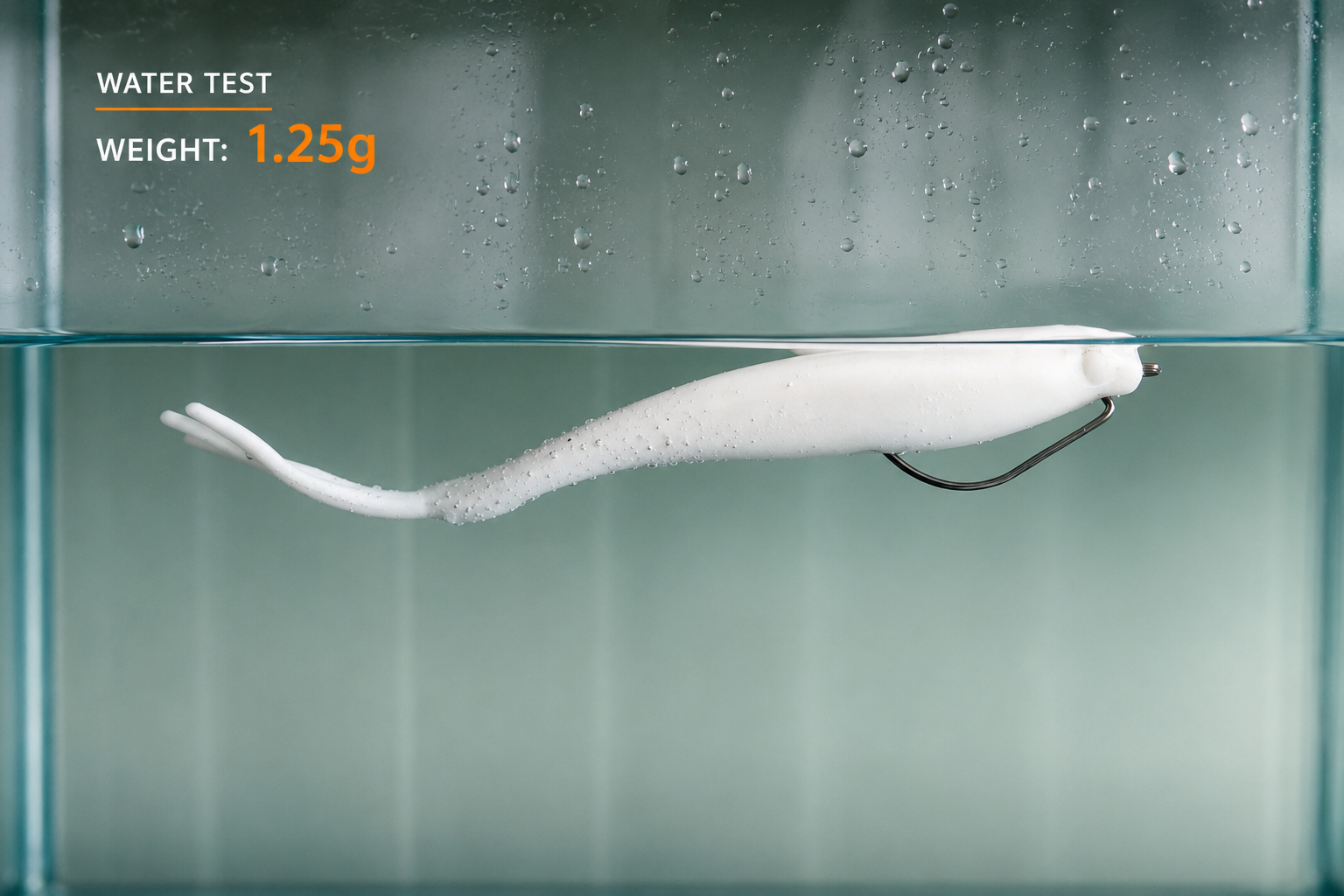 Fishing lure water test at 1.25g